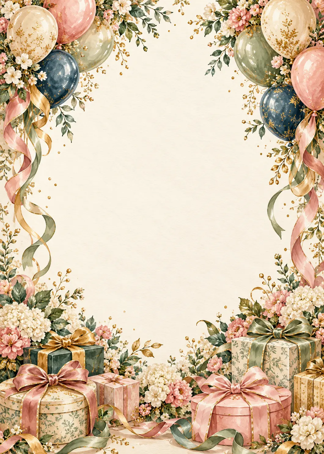 Balloon Parade invitation design artwork