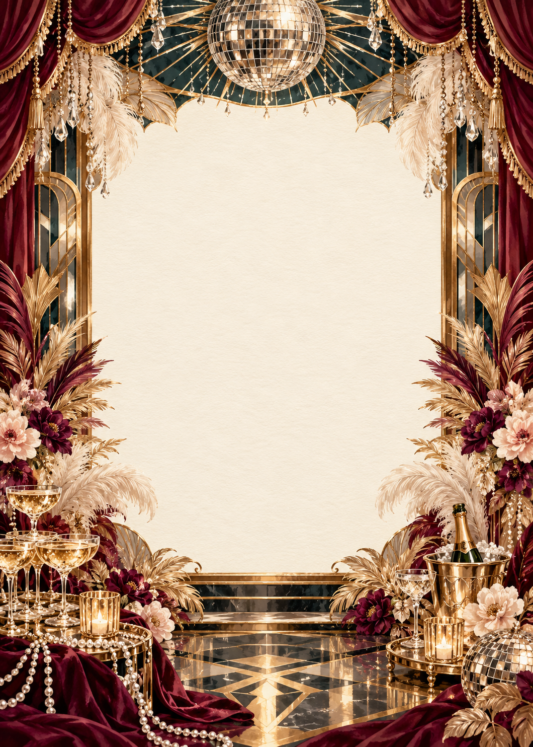 Disco After Dark invitation design artwork