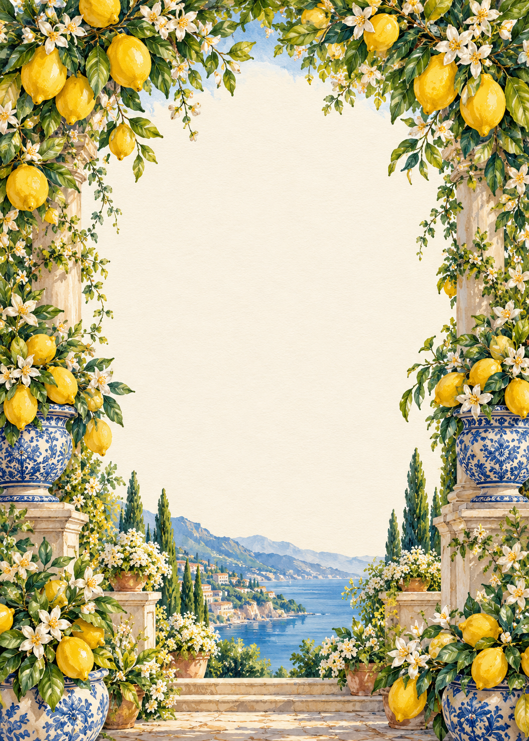 Citrus Garden Party invitation design artwork