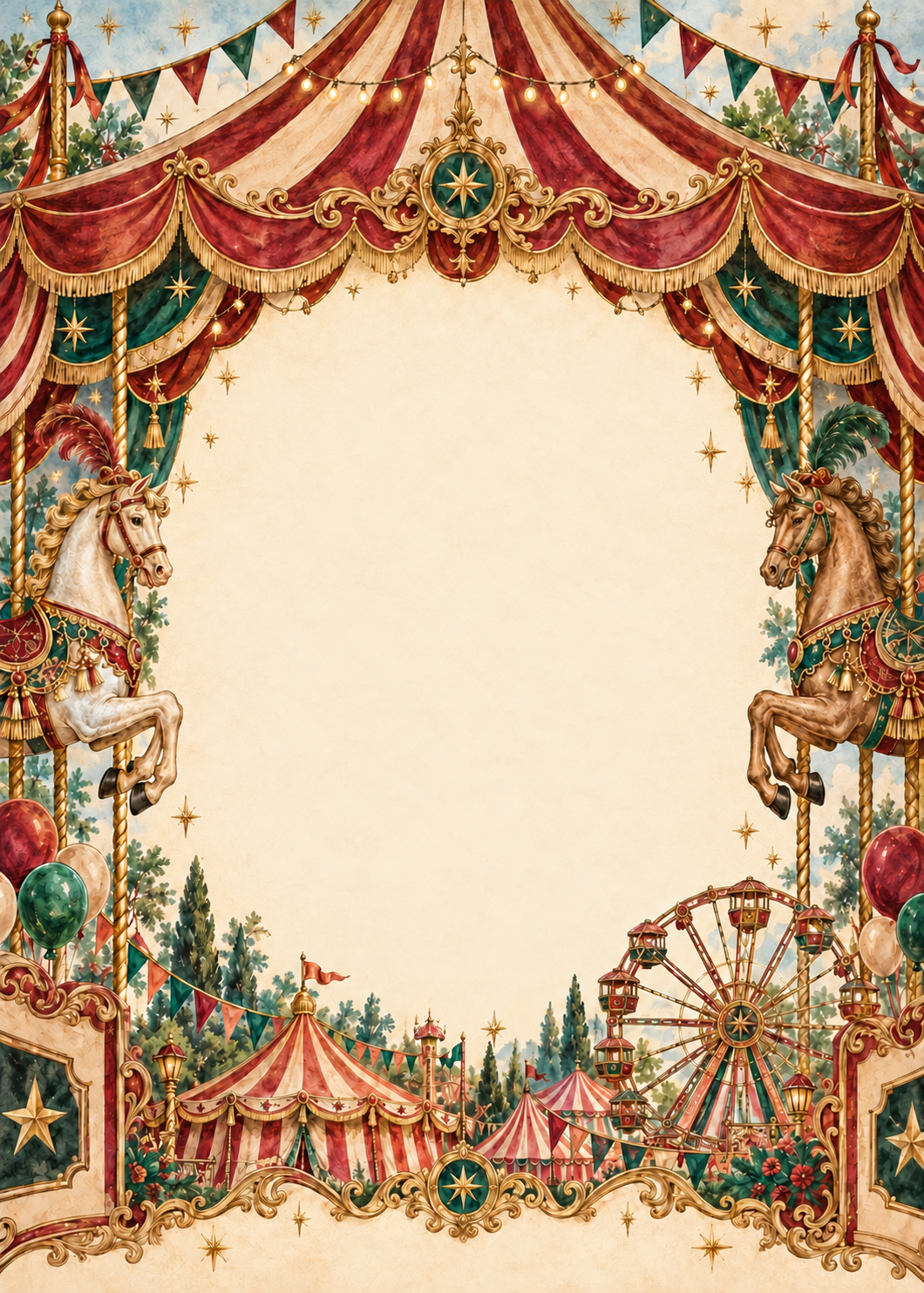 Carnival Ticket invitation design artwork