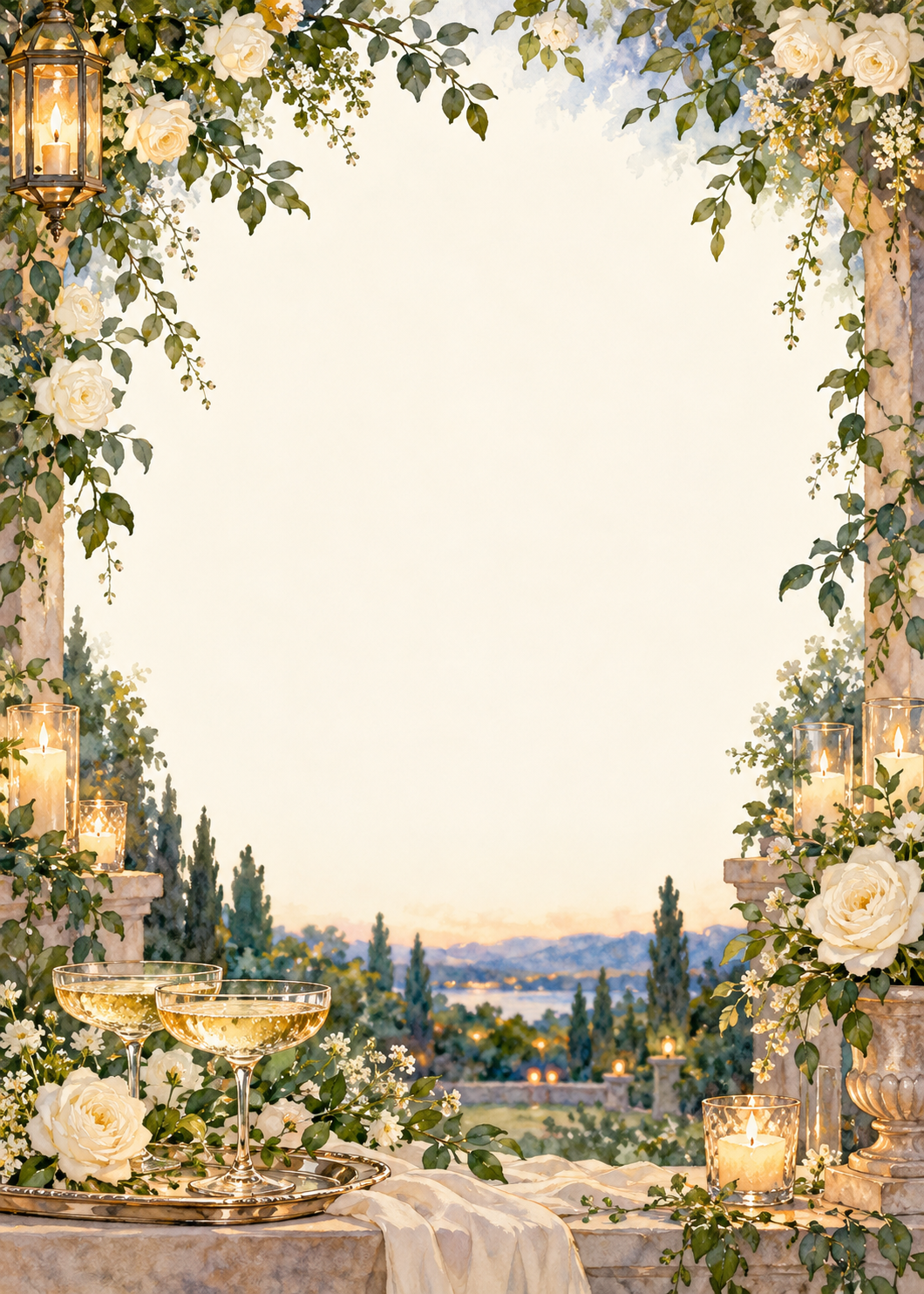 Anniversary Garden invitation design artwork
