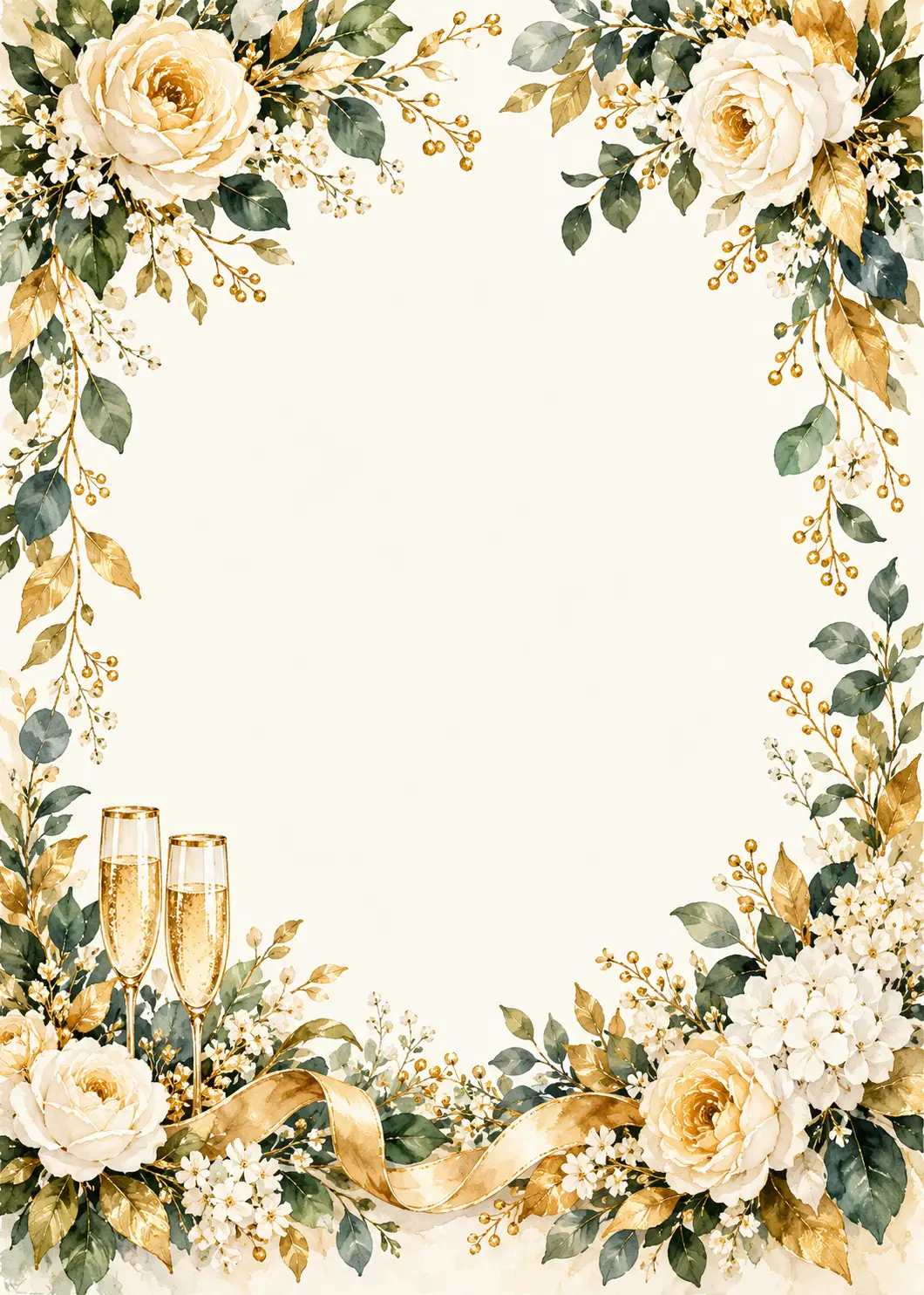 Golden Anniversary invitation design artwork