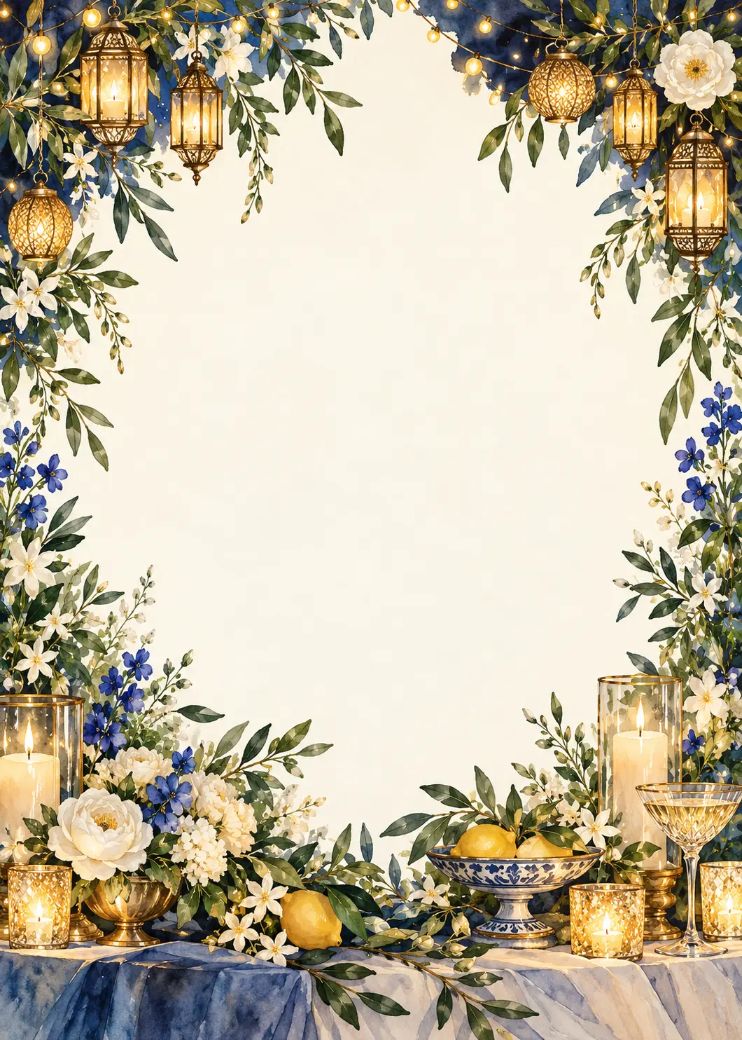 Evening Celebration invitation design artwork