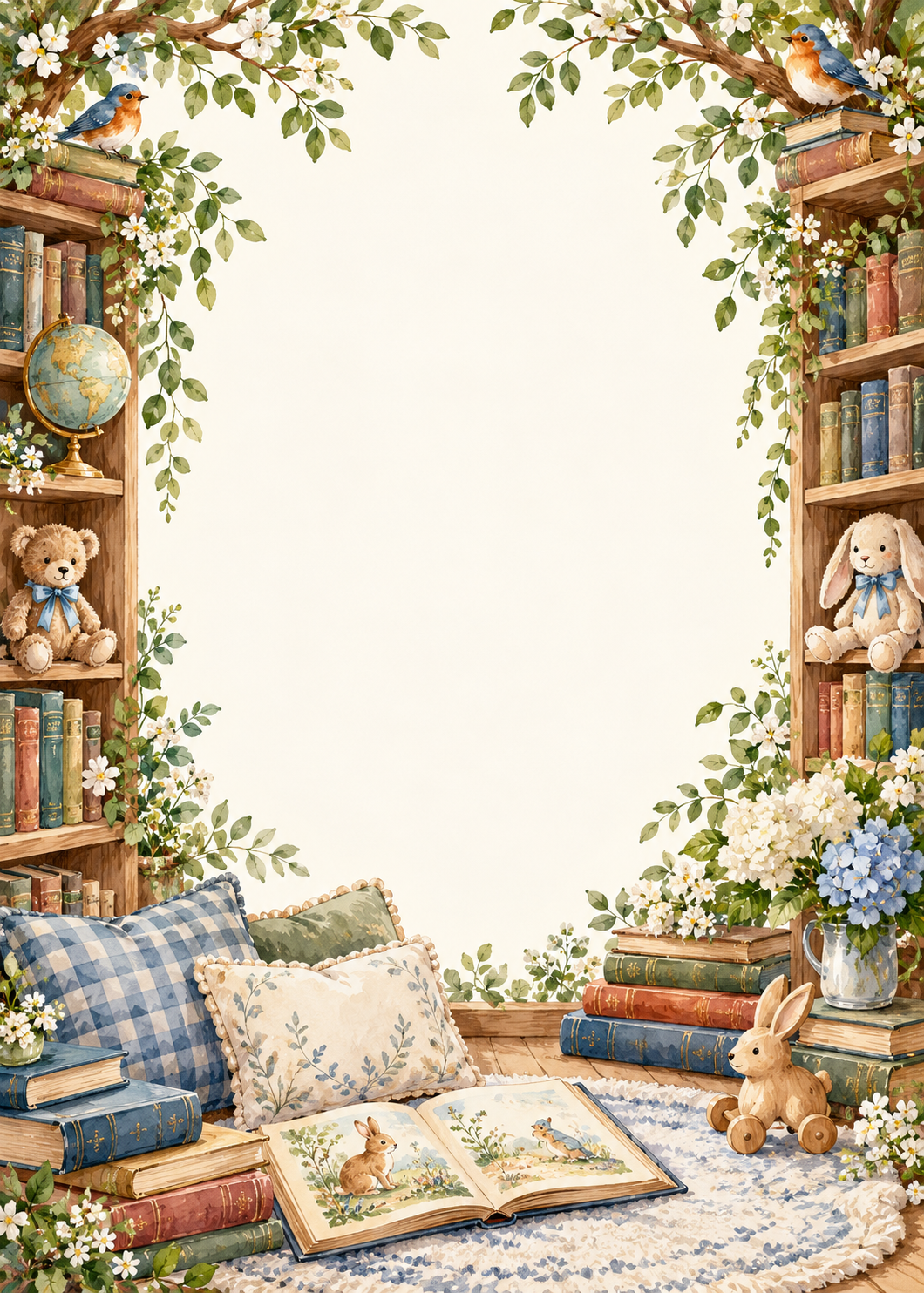 Storybook Arrival invitation design artwork