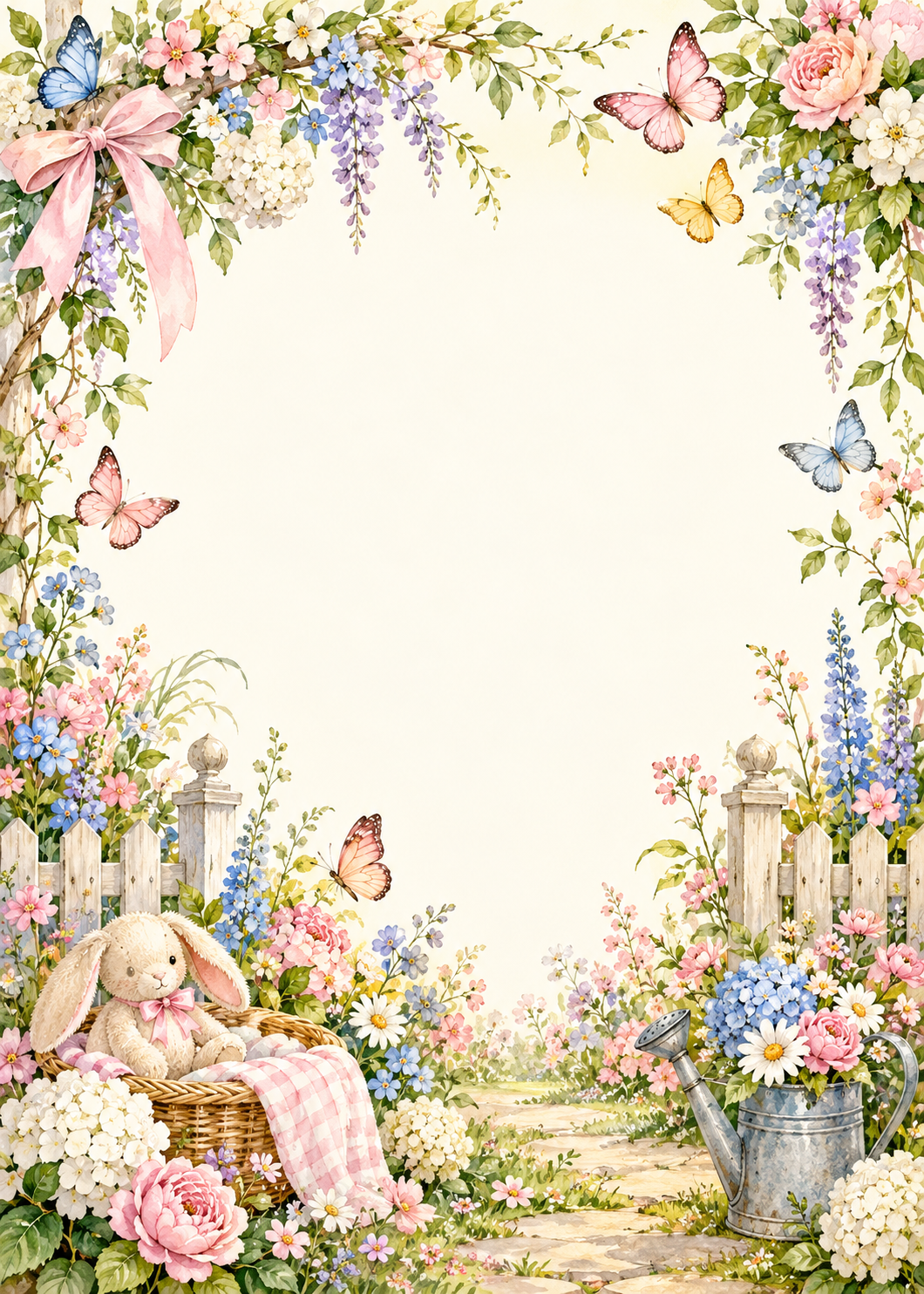 Butterfly Wishes invitation design artwork