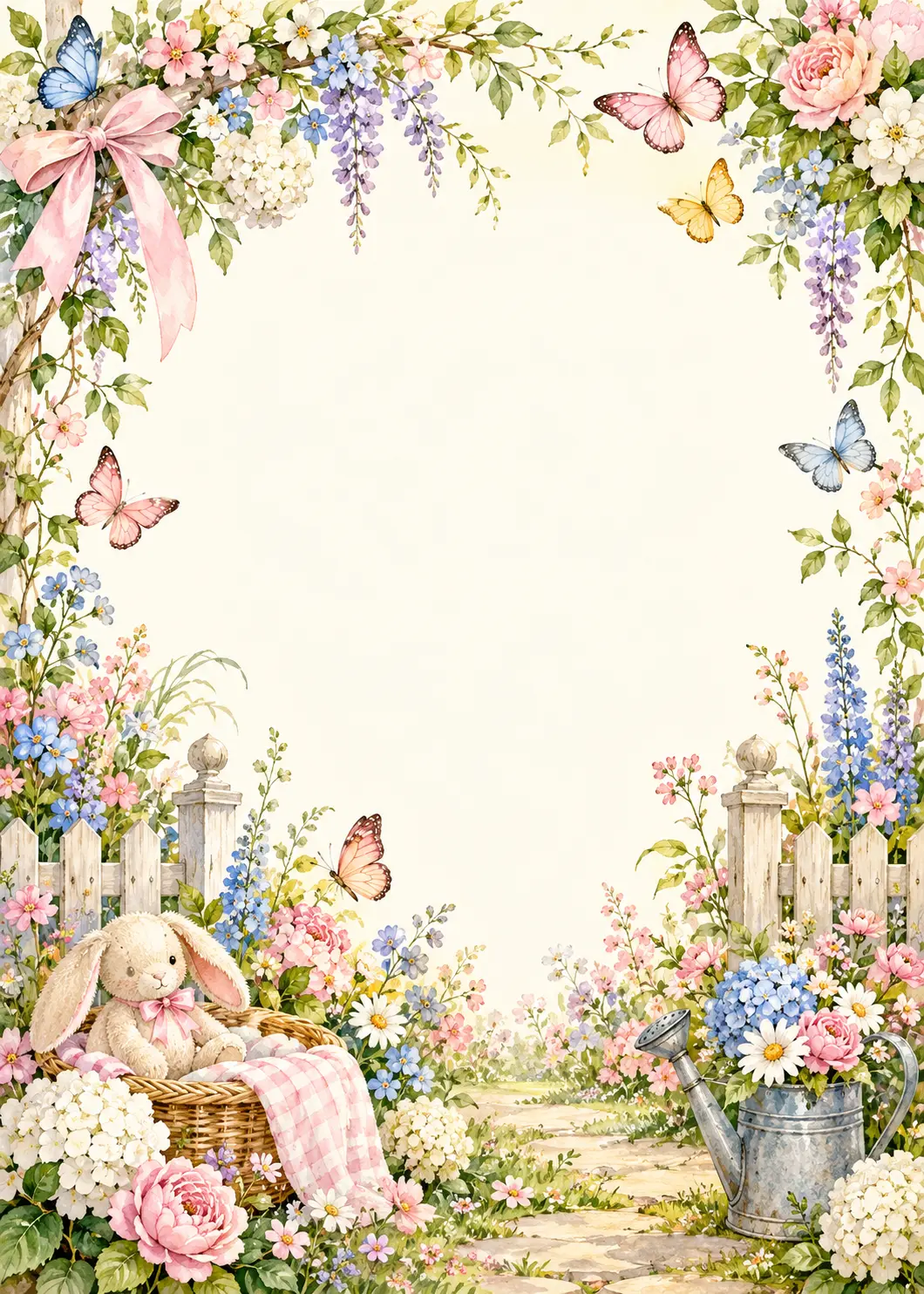 Butterfly Wishes invitation design artwork