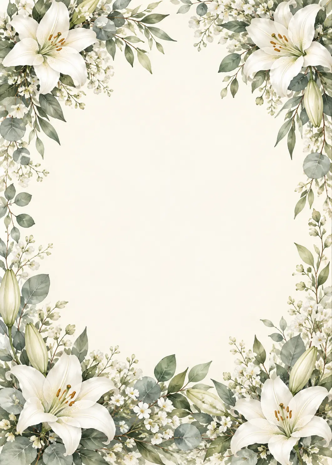 Quiet Lily Sympathy invitation design artwork