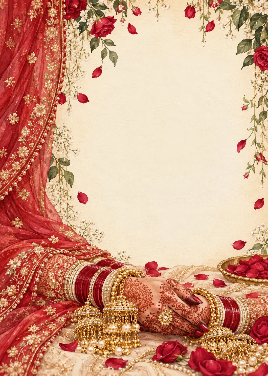 Choora Ceremony invitation design artwork