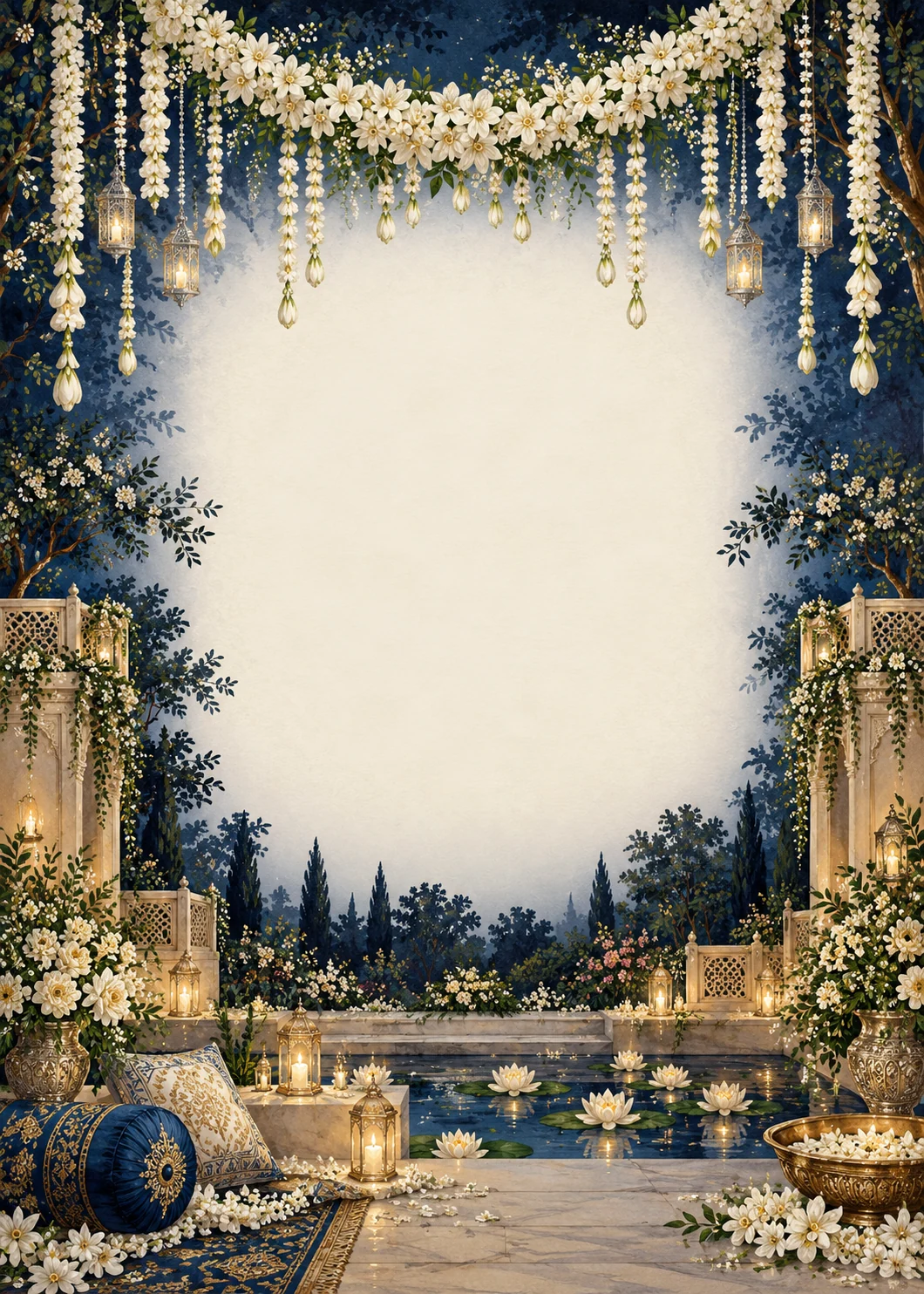 Jasmine Moonlight invitation design artwork