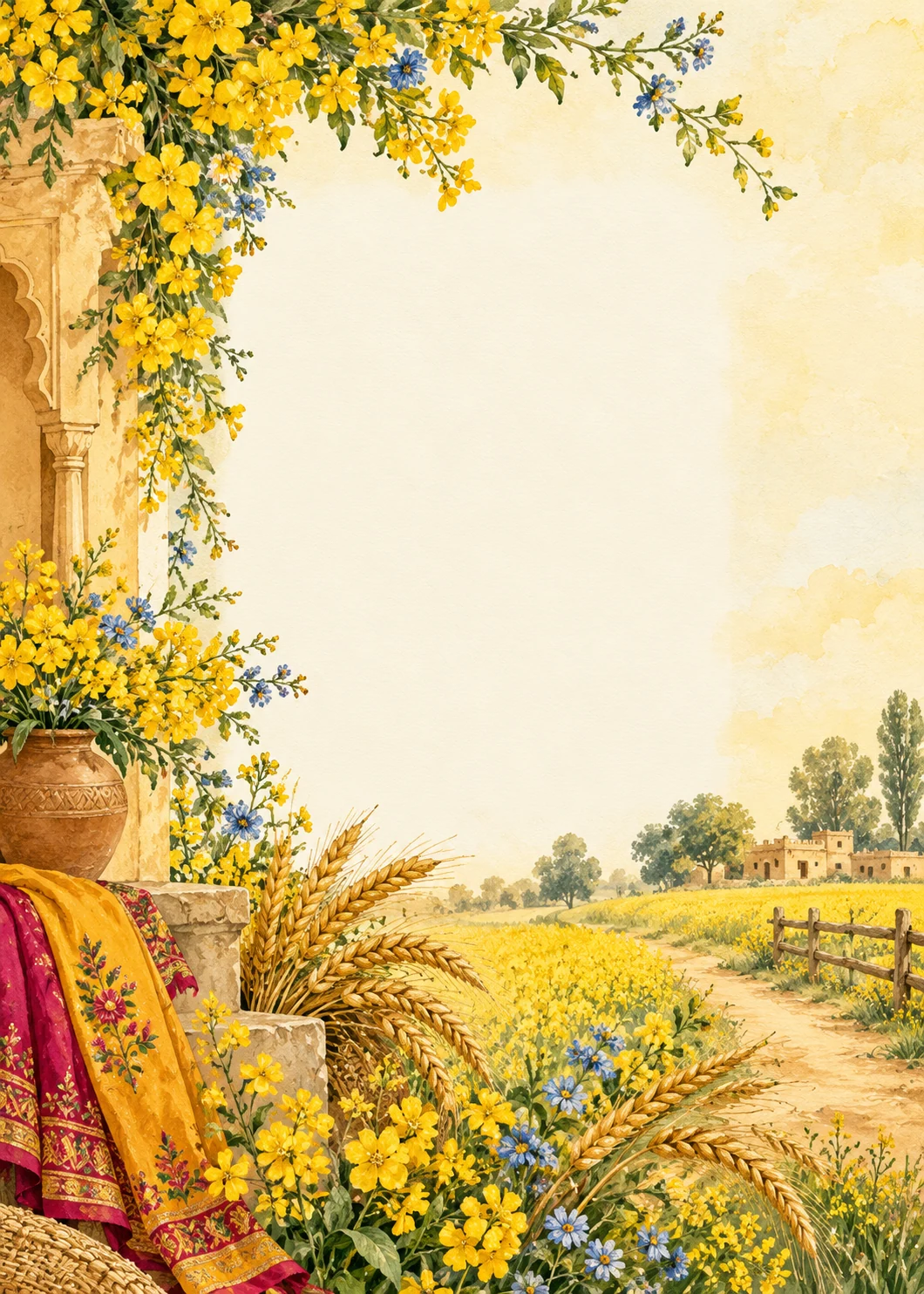 Baisakhi Mustard invitation design artwork