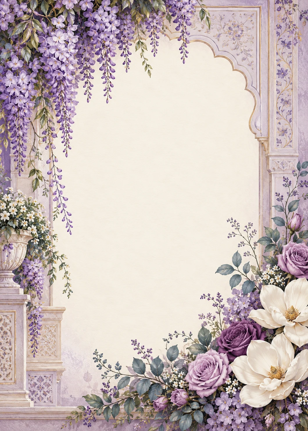 Lavender Anand invitation design artwork